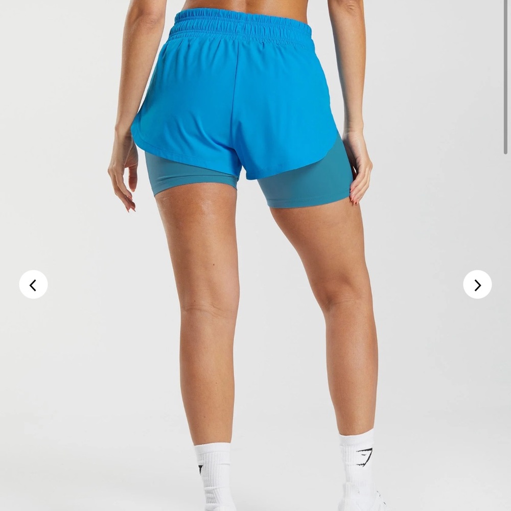 Gymshark Large Running 2 In 1 Shorts Electric Blu… - image 2